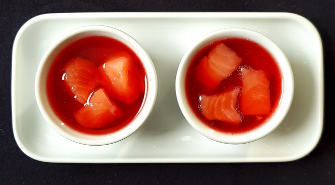 Lachs in Camparigelee